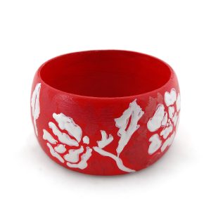 Bracciale – White on red