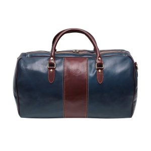 Borsa da viaggio in pelle BERGAMO – Blu