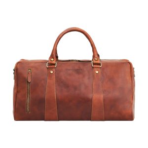 Borsone da viaggio vintage in cuoio toscano – Marrone