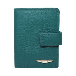 Portafoglio da donna con bottone MARIA – Turchese