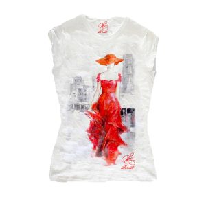 T-shirt – Lady in red