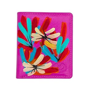 Portafoglio piccolo in pelle – Fucsia