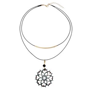 Collana – Luminarie Salentine Rosone Nero Glitter