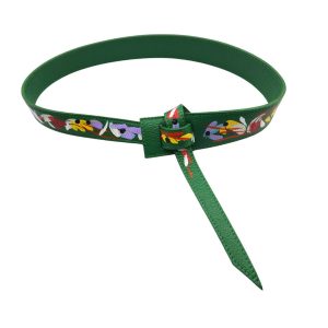 Cintura in pelle dipinta a mano