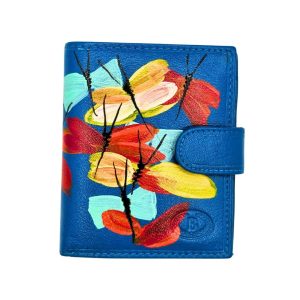 Portafoglio piccolo in pelle – Blue