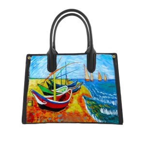 Borsa – Barche di Pescatori sulla spiaggia di Les Saintes-Maries-de-la-mer di Van Gogh