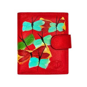 Portafoglio piccolo in pelle – Rosso