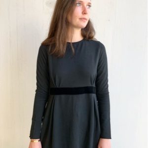 ABITO FELPA LUNGO DONNA CON NASTRO VELLUTO