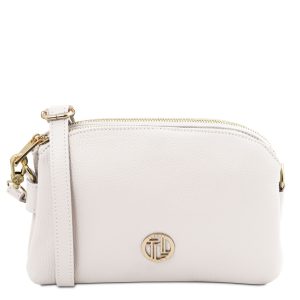 LILY Borsa a tracolla in pelle morbida – Bianco