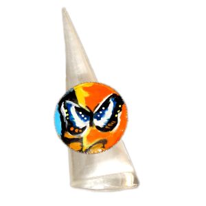 Anello – Paesaggio con farfalle di Dalì