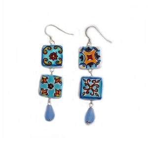 Orecchini –  Maioliche ceramica azzurra Vietri