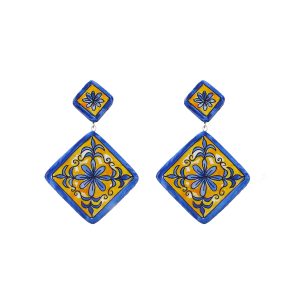 Orecchini –  Maioliche a rombo ceramica di Vietri