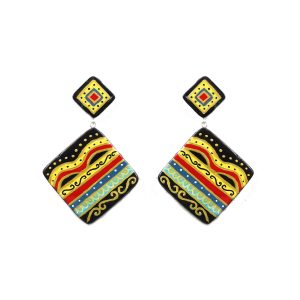 Orecchini –  Maioliche astratti ceramica di Vietri