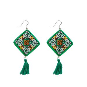 Orecchini –  Maiolica a rombo ceramica di Vietri