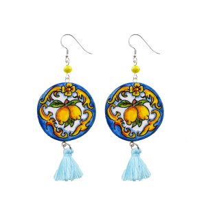 Orecchini –  Limoni omaggio alla ceramica di Vietri