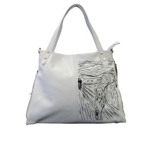 Borsa – L’ urlo di Edward Munch black and white