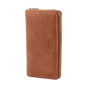 Portafoglio da donna con zip esterna CUOIERIA – Naturale