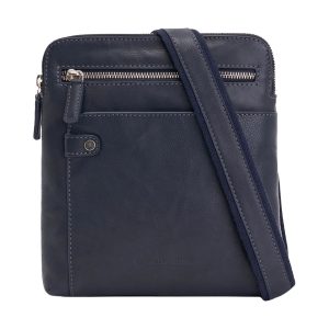 Borsello a tracolla in pelle COSTANZO – Navy Blue