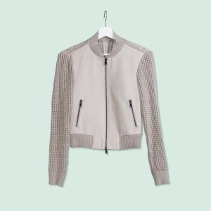 Chiodo Donna in Pelle e Maglia Traforata The Jack