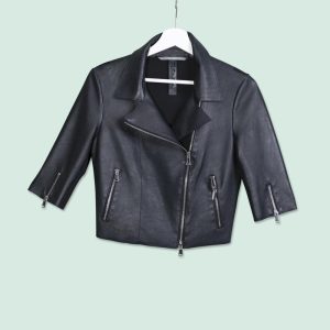 Chiodo Donna in Pelle Nabo e Maglia Maniche 3/4 con zip The Jack