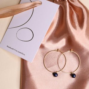 Orecchini Dorati con Ciondolo in Pietra