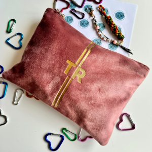 Pochette Velluto con Iniziali