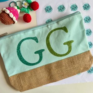 Pochette in Canvas e Rafia