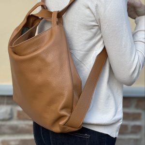 Zaino borsa  vera pelle