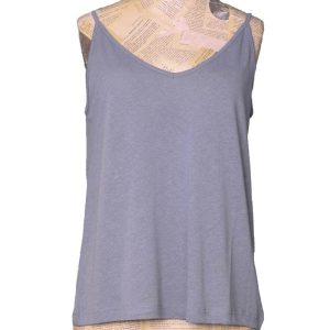 Canotta Svasata in Viscosa e Lino Mama B