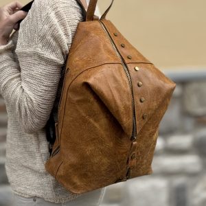 Zaino Vera Pelle con Cerniera