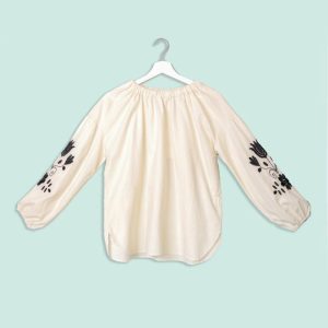 Blusa Arricciata con Ricamo Madame Venice