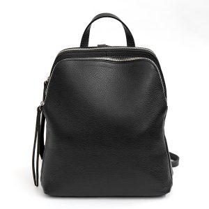 LONDON – Zaino a due zip in pelle nero