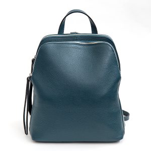 LONDON – Zaino a due zip in pelle ottanio