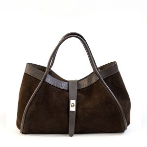 LOVE – Borsa strutturata in pelle e camoscio