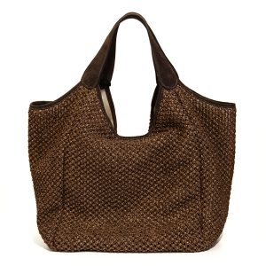 MAYA BIG – Maxi shopping in rafia e camoscio