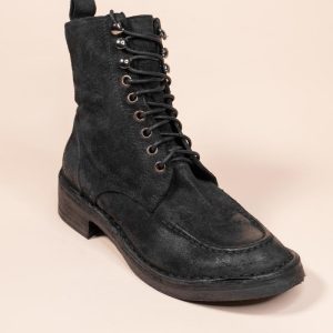 Stivaletto Stringato Crosta Nero Kudetà