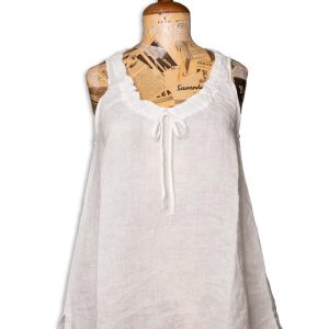 Top Arricciato in Lino Mama B