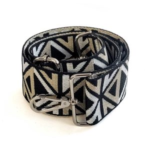 TRACOLLA in tessuto taupe e nero