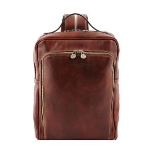 Zaino unisex in pelle TUSCANY – Testa di Moro