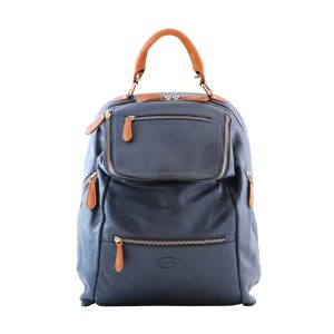 Zaino in pelle grande ELEPHANT – Blu