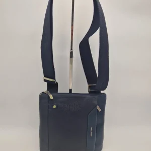 Tracolla in pelle Acciaio