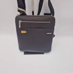 Tracolla in pelle Acciaio