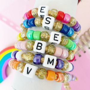 BRACCIALE MAXI LETTERA ELASTICO