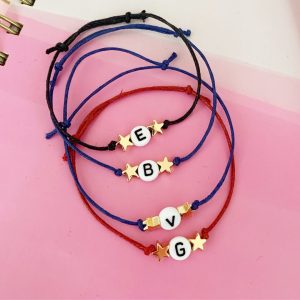 BRACCIALETTO LETTERE E STELLINE