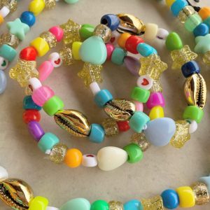 BRACCIALE E CAVIGLIERA BEADS E CONCHIGLIE