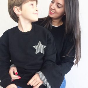 FELPA MINI ME STELLA e MANICA A CAMPANA