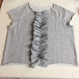 FELPA DONNA MARIPOSA ROUCHES MANICA CORTA