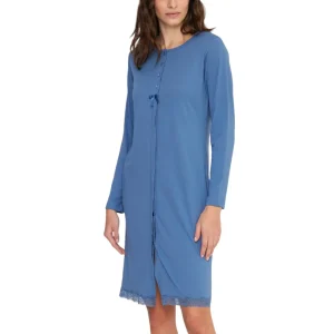Camicia Da Notte Donna Lily Jersey Invernale Blu - LA003162PB401