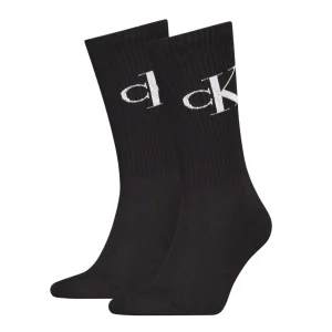 Calvin Klein Uomo 2P Calze Monogram nero - 701228802 001 805