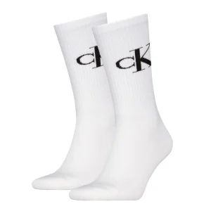 Calvin Klein Uomo 2P Calze Monogram bianco 701228802 002 805